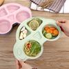 Cartoon Car Wheat Straw Children Tableware Kindergarten Baby Supplement Compartment Dinner Plate