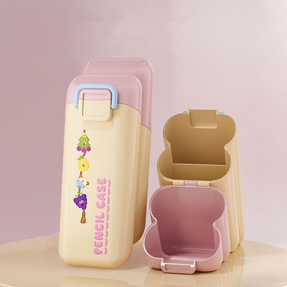 Cartoon Cosmetics Storage Box Creative Slanted Pen Holder Multi-Function Pencil Case Office Use