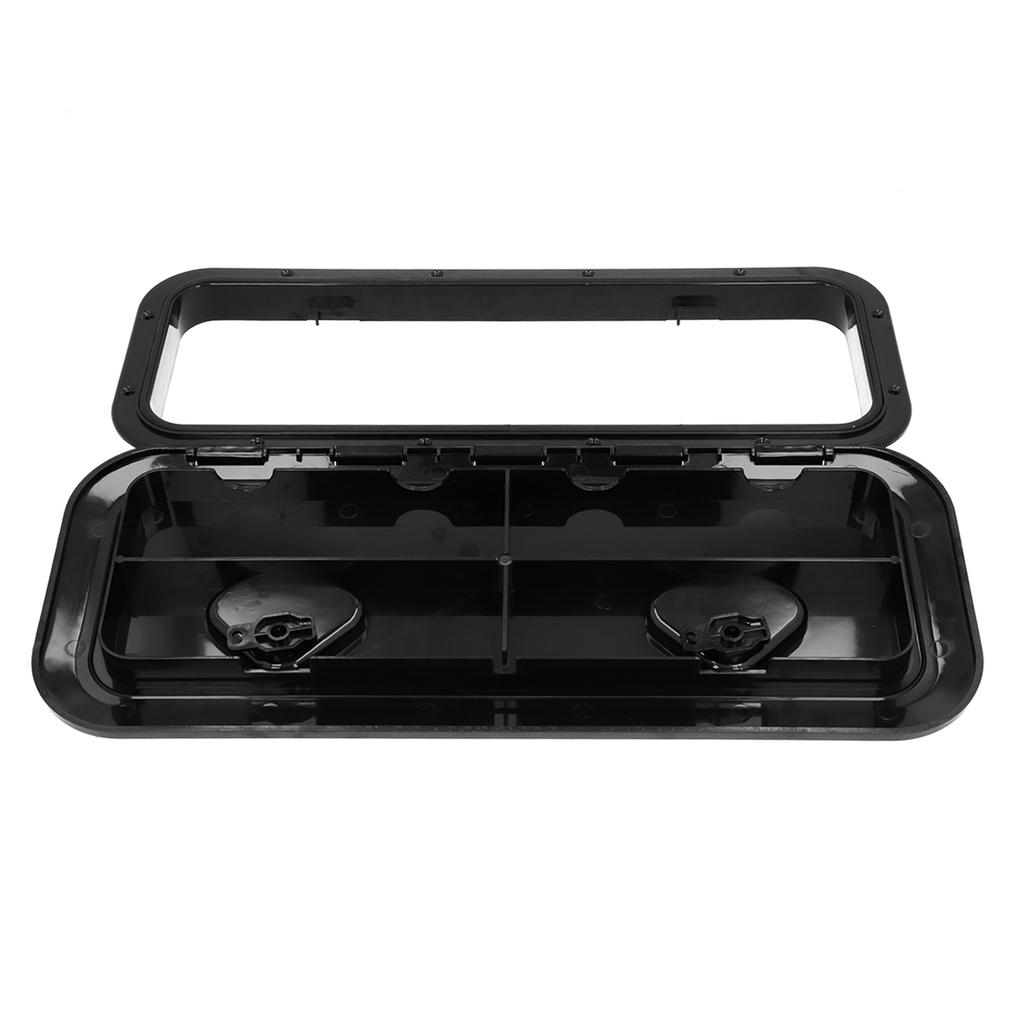Deck Access   Inspection Cover 180 degrees  Hinged Lid Anti UV with Lock for Marine Boat 24 x 9.5in(White )