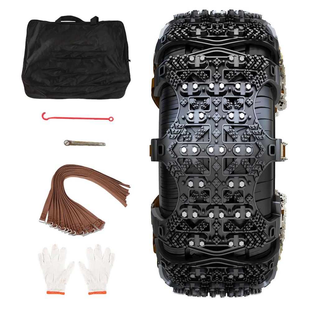 6-секционные автомобильные цепи противоскольжения для легковых автомобилей, утолщенные автомобильные цепи противоскольжения для шин диаметром 165–265 мм, автомобильные зимние аксессуары