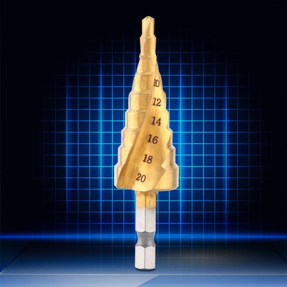 Hex Shank Step Drill Bit Titanium Coated Hole Saw Durable Stepped Cone Drill Bit Power Tools