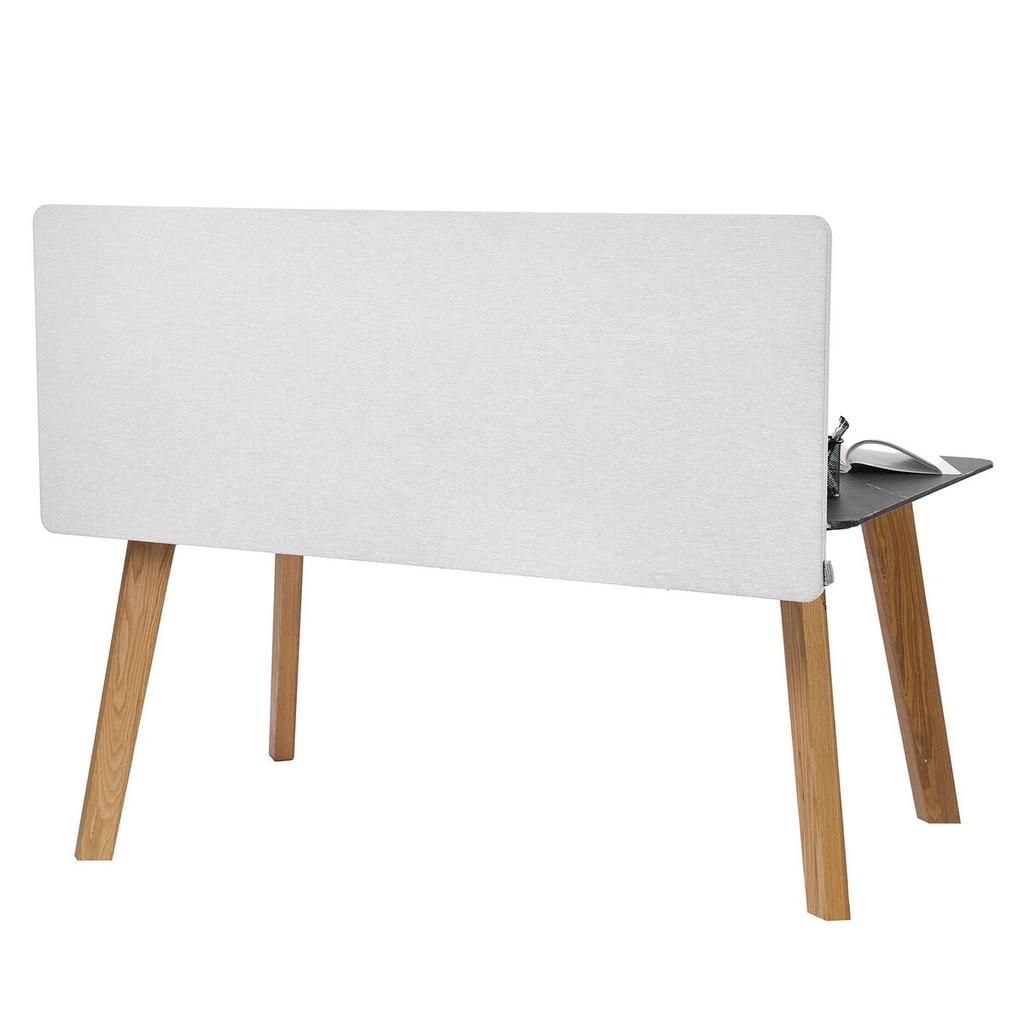 Desk Divider Privacy Panel, 1524 x 610 mm Clamp-on Office Desk Partition, PET Cubicle Partition Panel, Workstation Privacy Divider with 2 C-Type