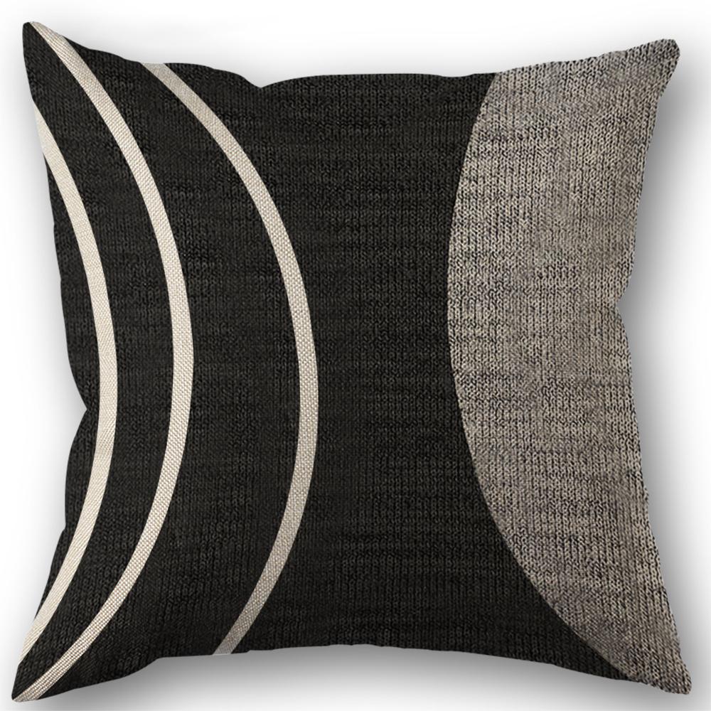 1/4Pcs Abstract Geometric Throw Pillow Covers 45X45Cm Modern Boho Black And White Decorative Cushion Cases Home Decor