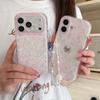 Высококачественный розовый чехол-бабочка с розой для моделей iPhone 15, 16 Pro Max и 17