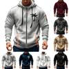Мужская спортивная повседневная толстовка с капюшоном, кардиган с капюшоном на молнии, многокарманное пальто с капюшоном