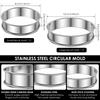 24Pcs English Muffin Tart Rings Double Rolled Tart Ring Stainless Muffin Rings Metal Round Ring Mold for Food Making Bakeware