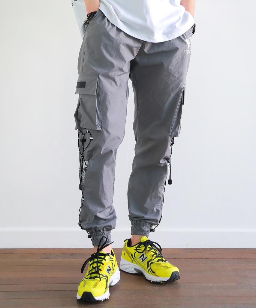 BAUST Logo String Active Cargo Pocket Jogger Pants [Gray]