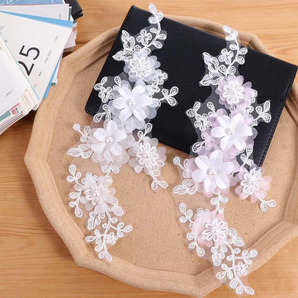 Beaded Embroidery Flower Appliques Lace Clothing Applique Evening Dress Clothing Patches Women