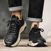 Fashion Hot selling New Trendy men's sports board shoes Vintage and versatile  styles High quality youth thick soled shoes Brown