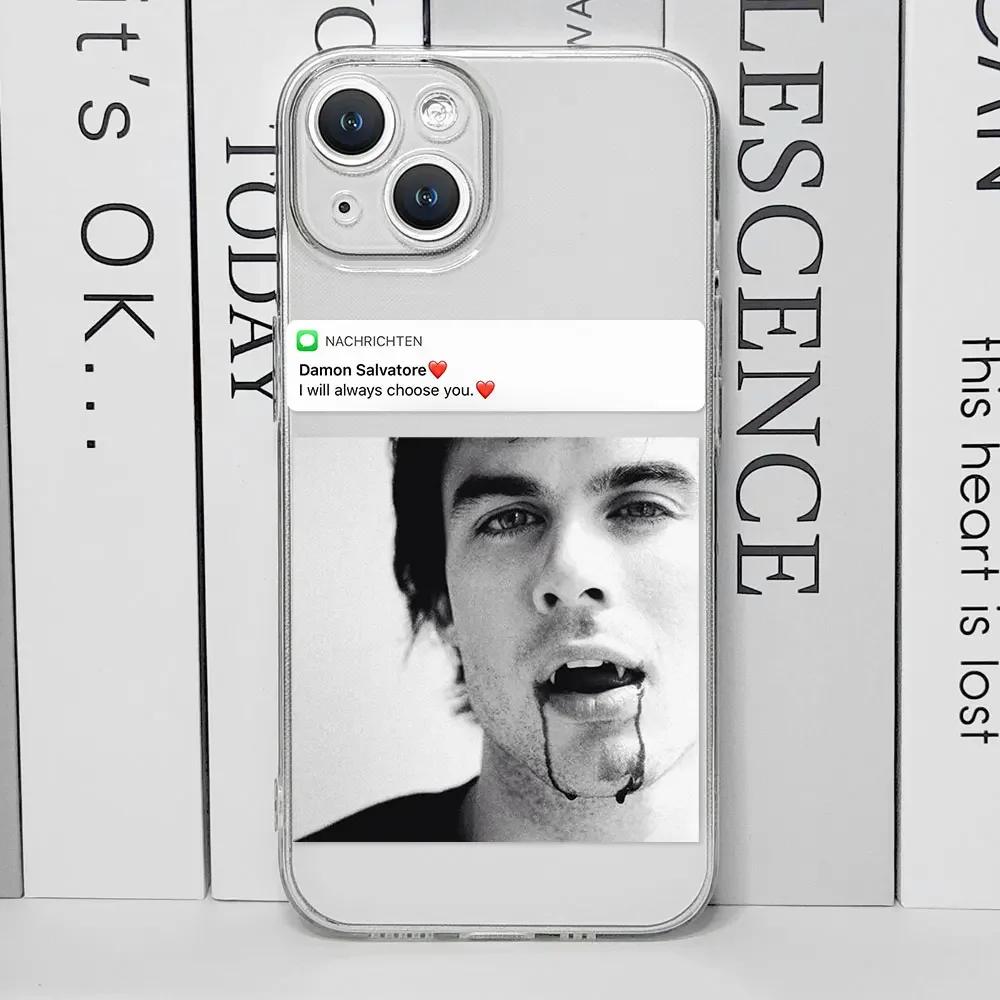 Чехол для телефона Damon из сериала Дневники вампира для IPhone 11 12 13 14 15 16 Pro Mini X XS MAX 7 8 Plus Горячий ТВ-сериал Ударопрочный чехол Fundas