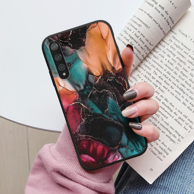 Чехол для телефона с мраморным узором для Huawei Nova 5T Защитный чехол Мягкий Funda для Huawei Nova 5T Nova5T 5 T Силиконовый чехол Capa