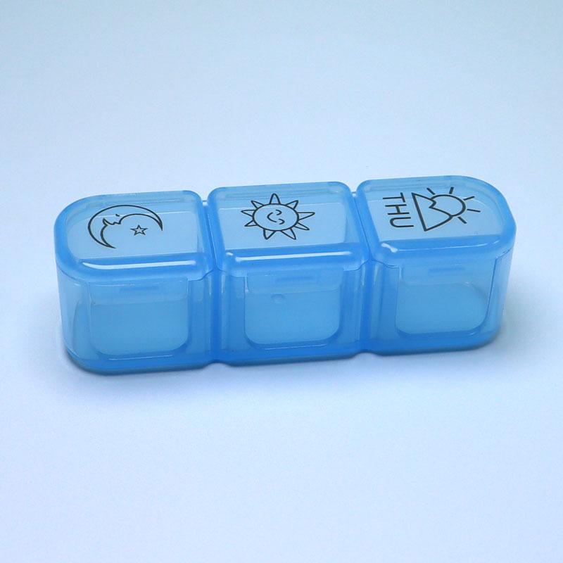 Коробка для таблеток с тремя сетками три раза утром, в середине дня и ночью, многоцветная дополнительная портативная отдельная коробка для таблеток с сортировкой