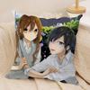 Cartoon HHorimiya Anime Cushion Cover Silky Short Plush Invisible Zipper Dustproof Sofa Pillow Case For Home Decor