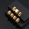 Новое кольцо из титановой стали, литое, трехмерное, мужское кольцо, простое, с позолотой 18 карат, набор украшений из нержавеющей стали, фабрика