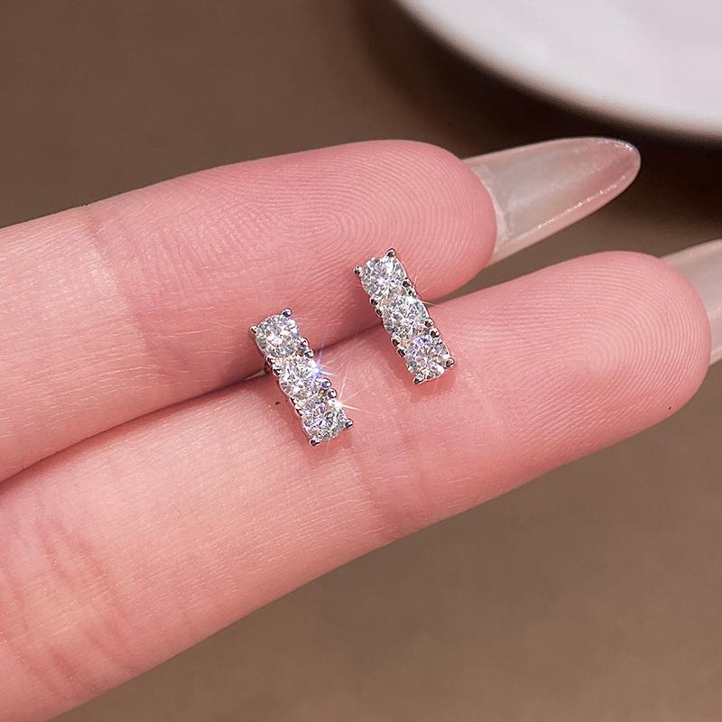 Серебряные серьги S925 с муассанитом 0.1 карата, персональные, для женщин, помолвочные, свадебные, ювелирные изделия высокого качества