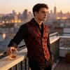 Mens Suit Vest With Jacquard Pattern For Casual Office Wear