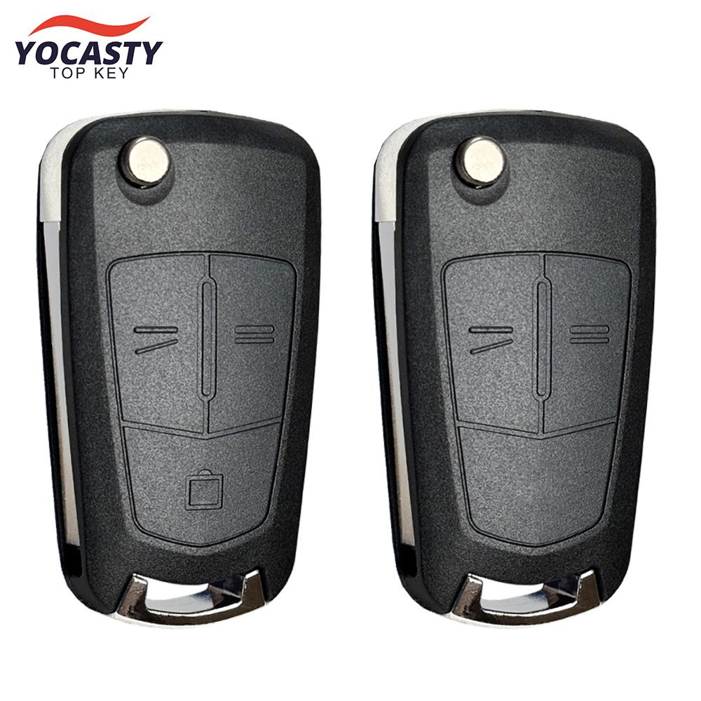 YOCASTY Flip Remote Car Key Shell Case Cover For Opel Vauxhall Corsa D Astra H Zafira B Vectra C Signum Meriva With Z Groove