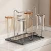 Upside-Down Cup Drying Rack Stainless Steel Tea Cup Holder Glass Cup Storage Rack for Home Kitchen