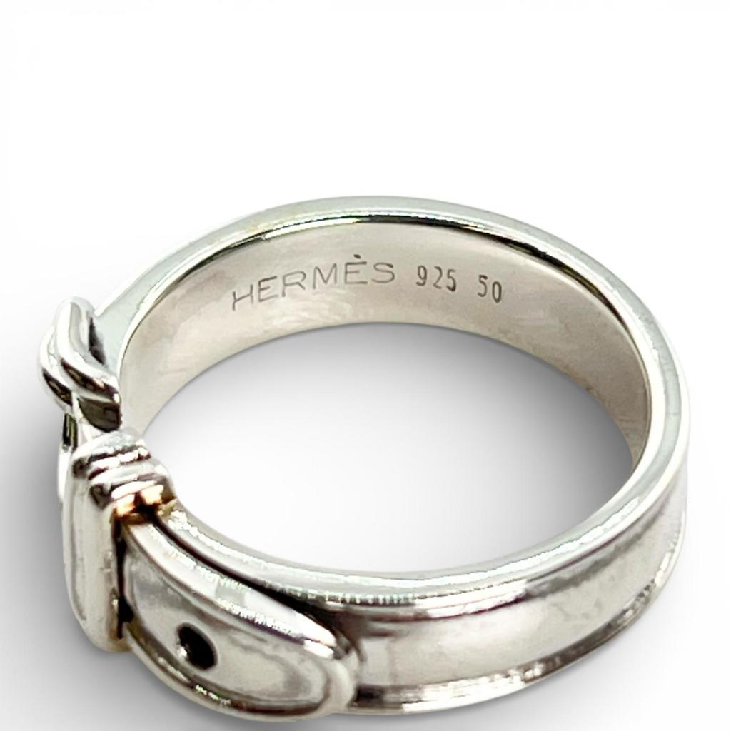 Excellent HERMES Ring Santur Ring Silver SV925 Women 50 Used