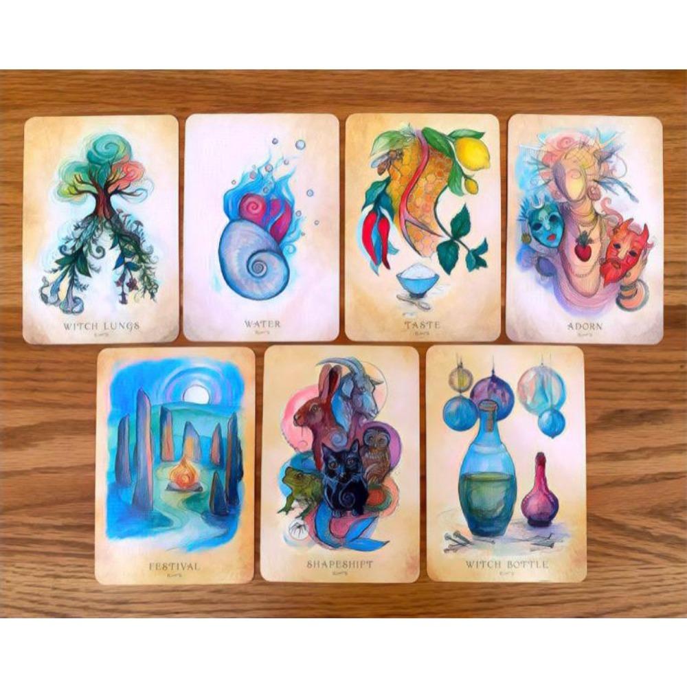 11*6,5 см Анатомия ведьмы-оракула Потрясающий оракул на 48 карт