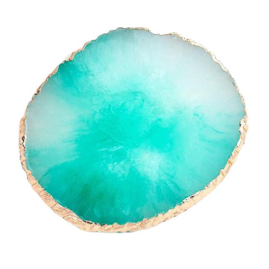 Палитра с золотым краем, смешивание смолы, краска для рисования, маникюрная витрина, полка