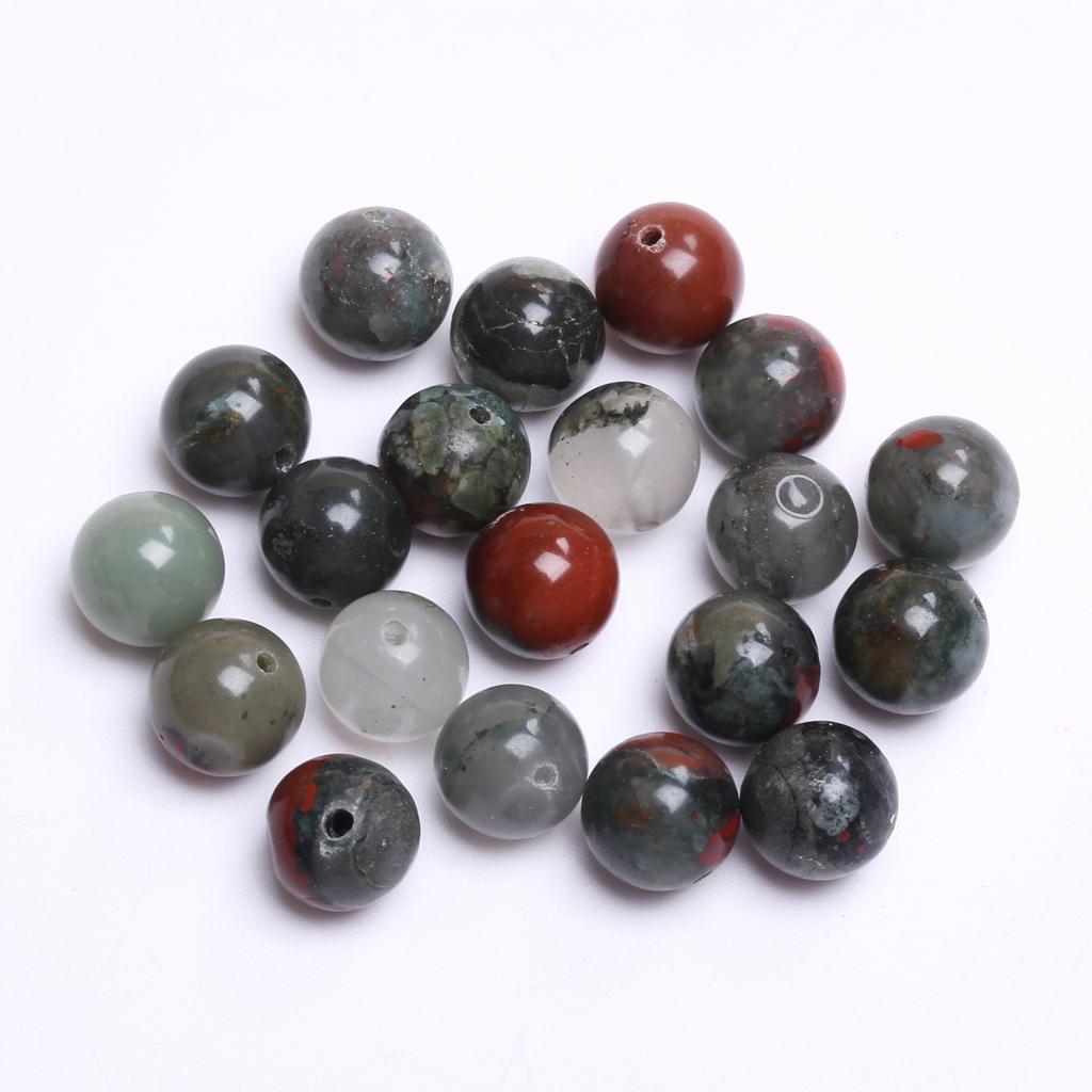 Горячая распродажа, африканские аксессуары из кровавого камня, натуральное изготовление ювелирных изделий, 4/6/8/10 мм, браслет, ожерелье, брелок, бусины, мода, 20-40 шт., бисерный материал