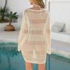 Женское пляжное платье Cover Up Wave Edge Hollow Beach Cover Up Loose Dress