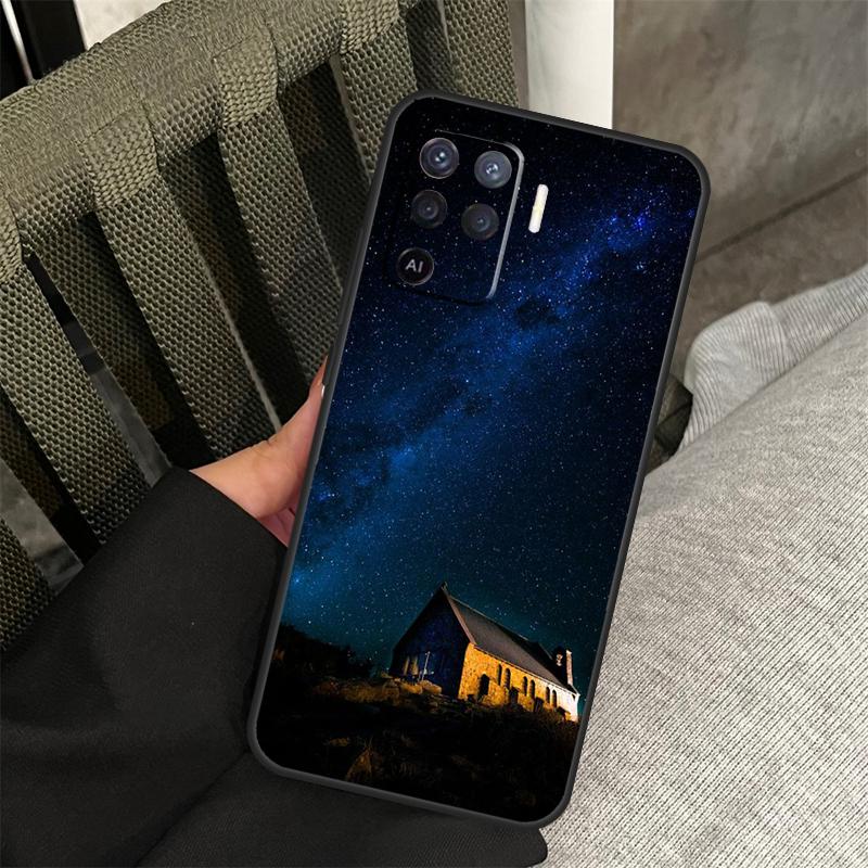 Star Space Moon Night Case For Oppo A80 A60 A40 A94 A54 A98 A78 A18 A38 A58 A16 A76 A96 A17 A77 A74 A57S A15 Cover