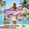 Custom Text Beach Towel, Soft Absorbent Swimming Multi-use TowelAnimal Crossing