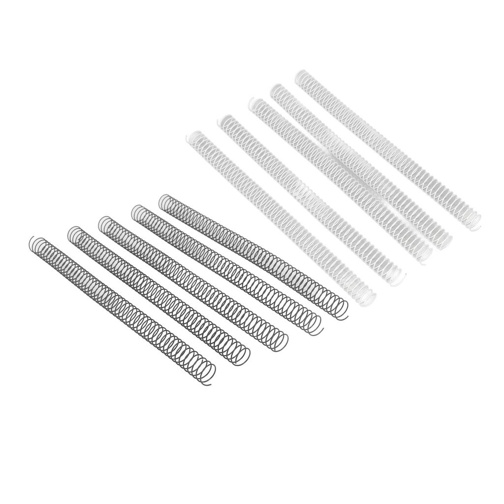 100 шт., металлические спиральные катушки диаметром 19 мм, 48 зубцов, 4 шт.:Переплетная спираль, 1 шаг, емкость 170 листов