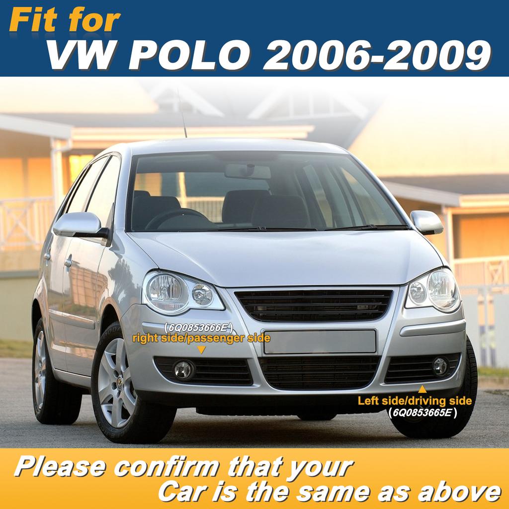 Fog Light Frame Lamp Trim Grill Cover Under Front Bumper For VW POLO 2006-2009 6Q0853665E 6Q0853666E Car Accessories