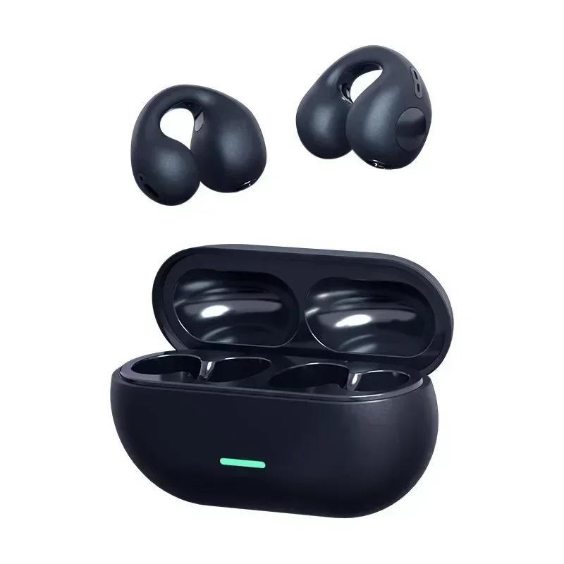 НОВЫЕ беспроводные наушники Bluetooth 5.3 с костной проводимостью T75 Clip Ear Гарнитура с шумоподавлением для музыки HD Call Sports Gaming Наушники