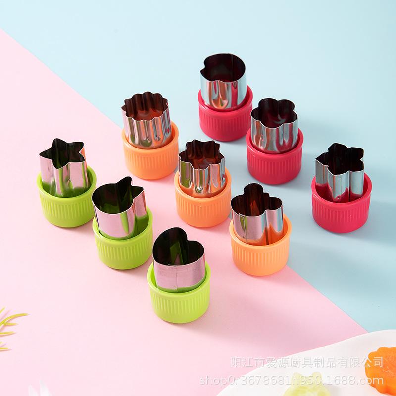 3-Piece Stainless Steel Cookie & Vegetable Cutter Set - Baby Food Flower & Farfalle Molds