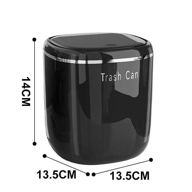 Mini Cute Desktop Wastebasket with Lid - Light Luxury Press-Type for Bedside or Living Room