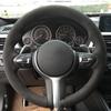 Black Suede Leather Car Steering Wheel Cover For BMW F87 M2 F80 M3 F82 M4 M5 F12 F13 M6 F85 X5 M F86 F33 X6 M F30 M Sport