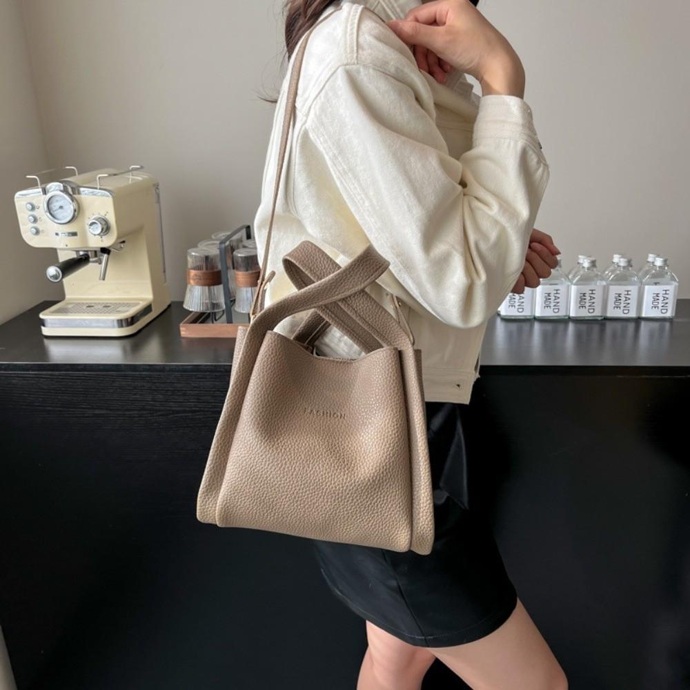 Korean Style Female Shoulder Bag Large Capacity Crossbody Totes Leather Top-handle Bags Daily