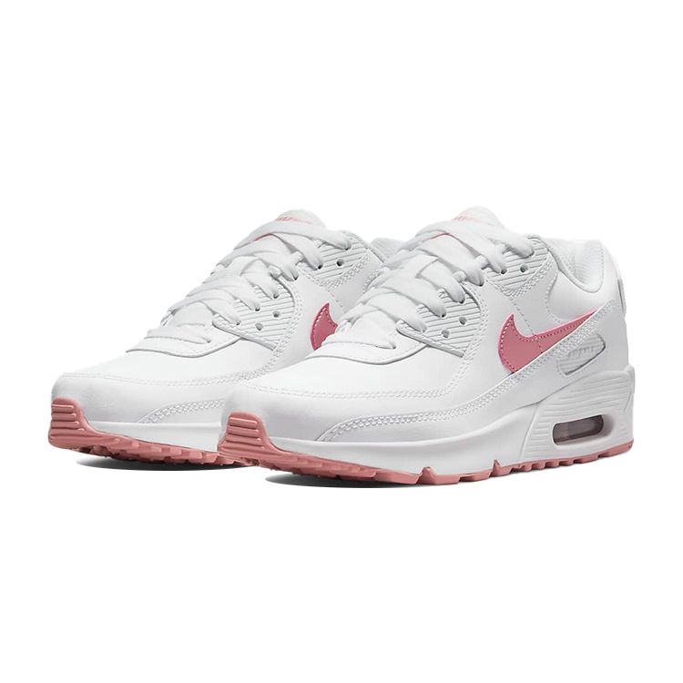 Nike Кроссовки Air Max 90 Leather GS White Pink Glaze для детей CD6864-115
