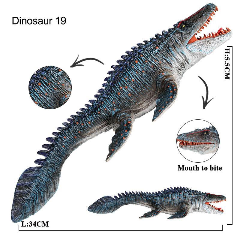 34style Prehistoric Dinosaurs World Pterodactyl Tyrannosaurus Animals Model Action Figures PVC Dinosaur Mouth Can Open and Close For Kids Gift