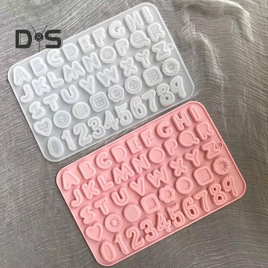 Форма для печенья без BPA, DIY многофункциональная кнопка, буква и номер, силиконовая форма для шоколадных конфет