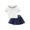 Mini Balabala Girls' Set T-shirt Short Skirt Sports Baby Skin friendly Breathable Summer 2026