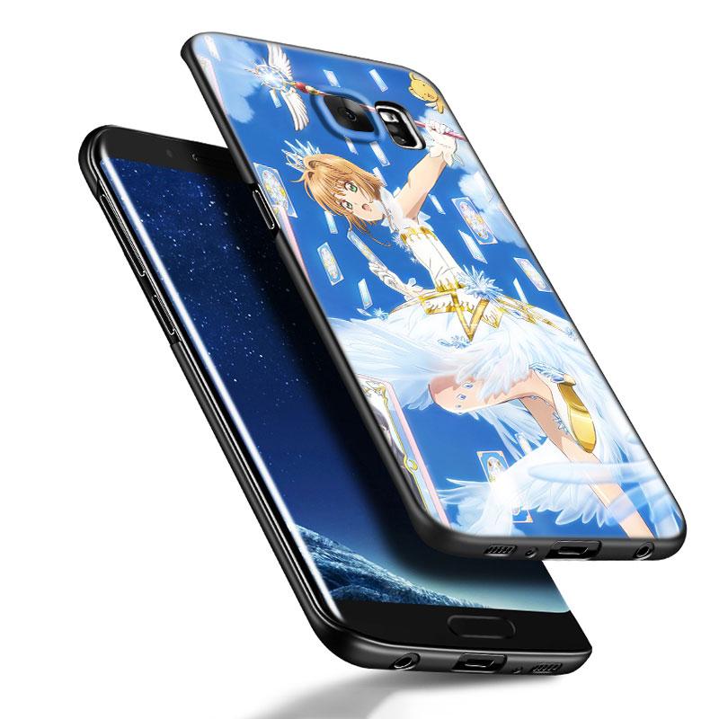 Card Captor Sakuras Anime Black Silicone Phone Case For Samsung Galaxy S23 S21 S20 FE S24 S22 Ultra S10E S10 S9 S8 Plus