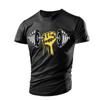 New Summer Gym Dumbbell Casual Tough Guy Muscle Men's T-Shirt 3D Printing Breathable Lightweight Sports Quick Dry Short Sleeves