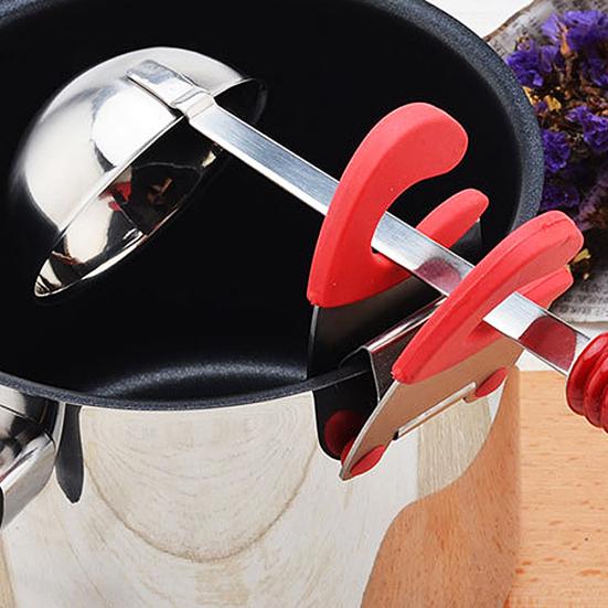 Полезный держатель для ложки Handy Rest Scoop Ladle Clip Spatula Pot Kitchen Cooking MIT