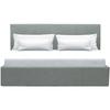 MARTIN Adult Storage Bed - 160x200 Cm Bed - Light Grey - Slatted Base - L 209 X D 166 X H 99 Cm