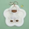 Fashion PU Leather Embroidery Bear Hanger Cute Heart Bears Bag Pendant  Backpack Decoration