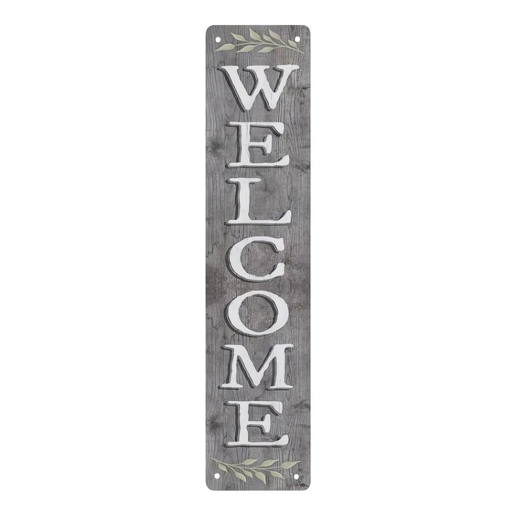 Retro WELCOME HOME Aluminum Sign Address Sign Funny Vintage Metal Sign For Garage Workshop Man Cave Club Bar Outdoor Wall Decor