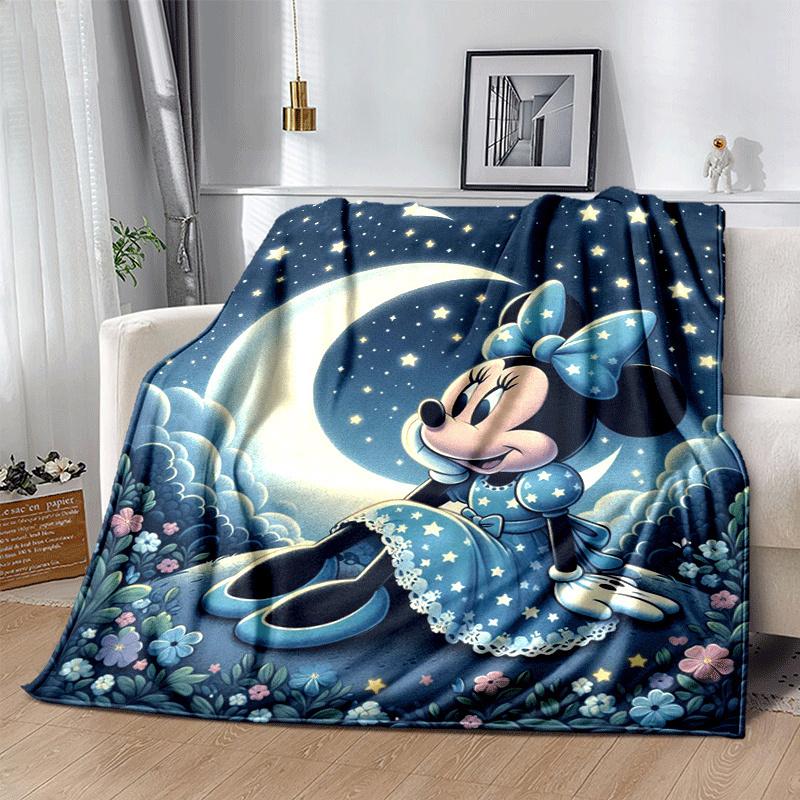 1pc Minnie Printing Blanket - Soft, All-Season Throw for Office Blanket, Car, Travel