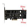 Dual M.2 To PCIe Adapter M.2 NVMe SSD To PCIe Adapter & NGFF (B+M Key) SSD To SATA Controller Expansion Card