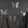 Gold/Black Bathroom Clothes Hook Transparent Acrylic Door Single Hook Wall Mounted Butterfly Bedroom Coat Hook Bath Robe Hook