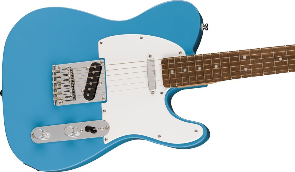 Squier by Fender Squier Electric Guitar Squier Laurel White California Blue with Soft Case Sonic™ Telecaster®, Fingerboard, Pickguard,